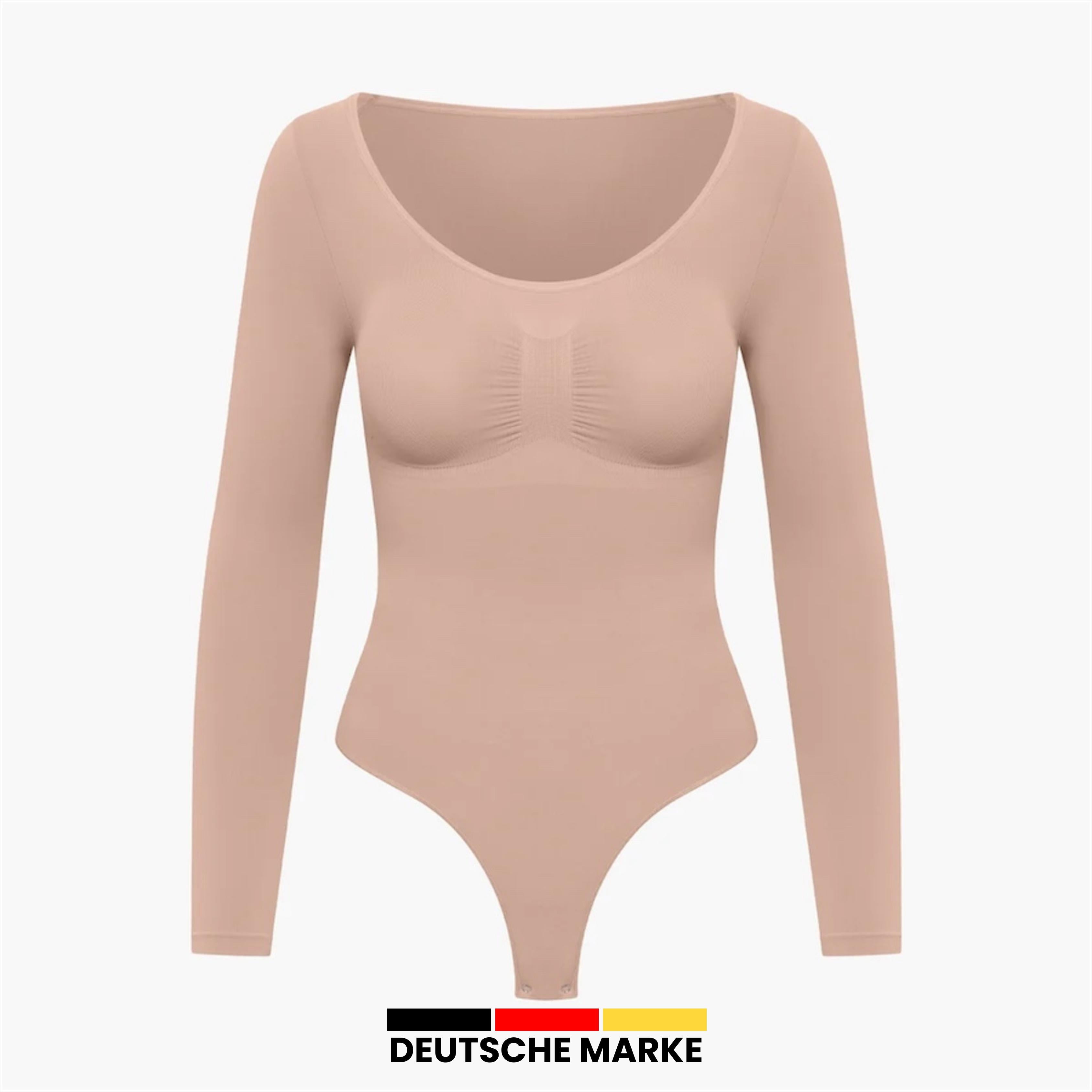 Nahtloser Shapewear Longsleeve mit String für Perfekte Silhouette