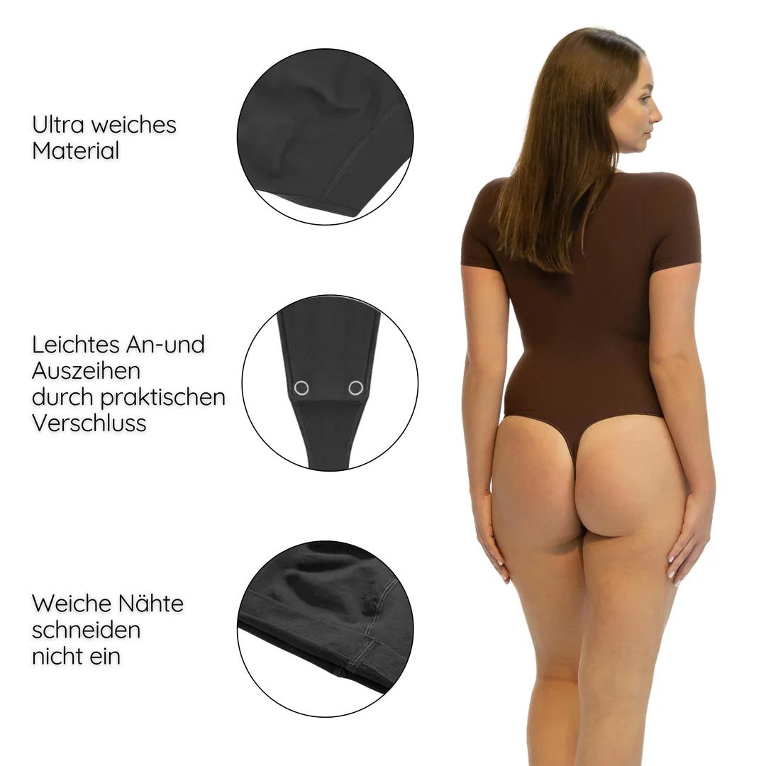 Nahtloser Shapewear T-Shirt mit String für Perfekte Silhouette